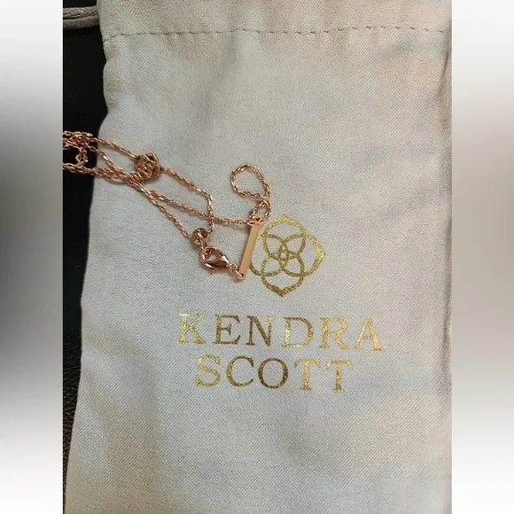 KENDRA SCOTT Football Autumn Fall 14K Rose Gold 19” Football Necklace NEW NWT - Picture 8 of 8